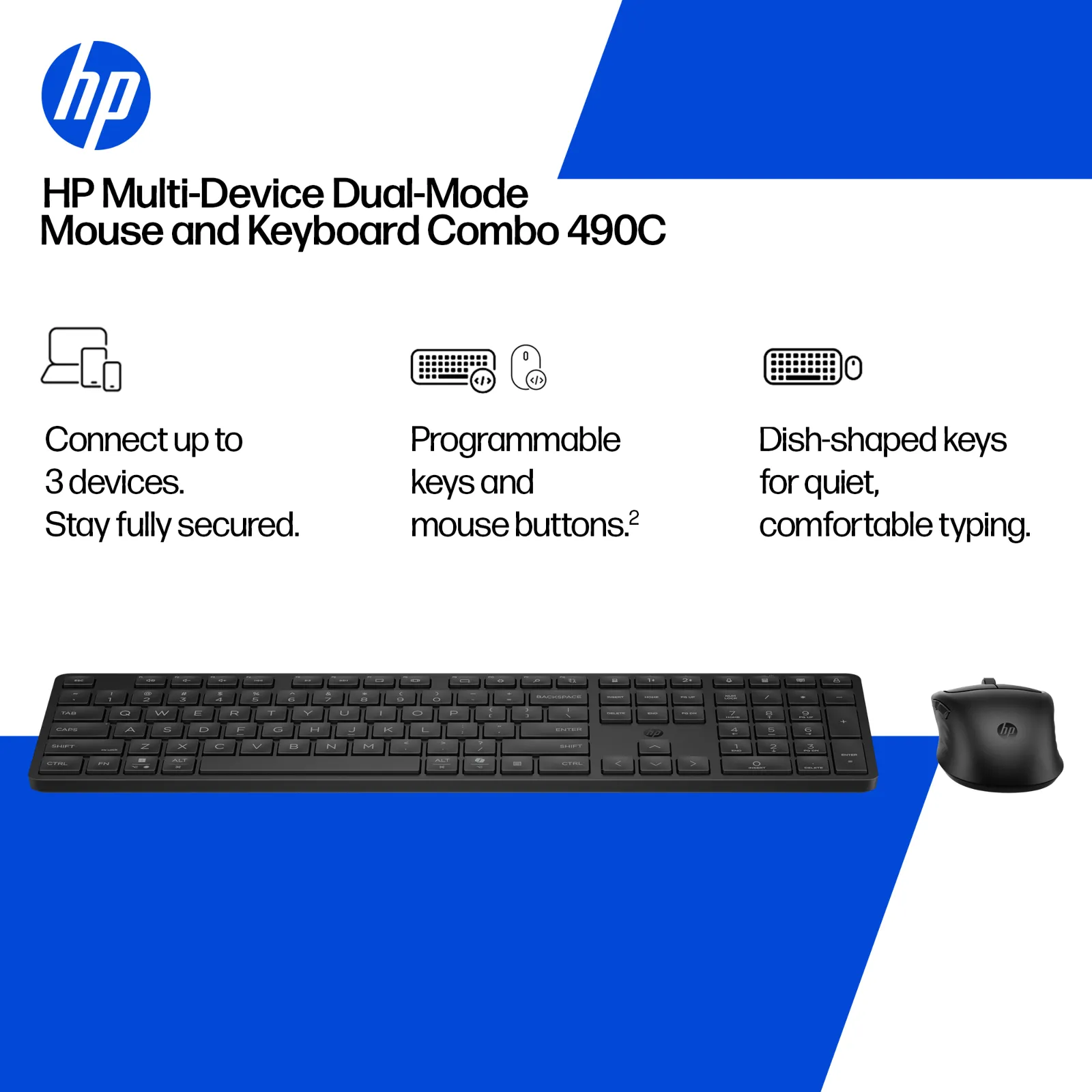 HP Multi-Device Dual-Mode Mouse and Combo 490C keyboard