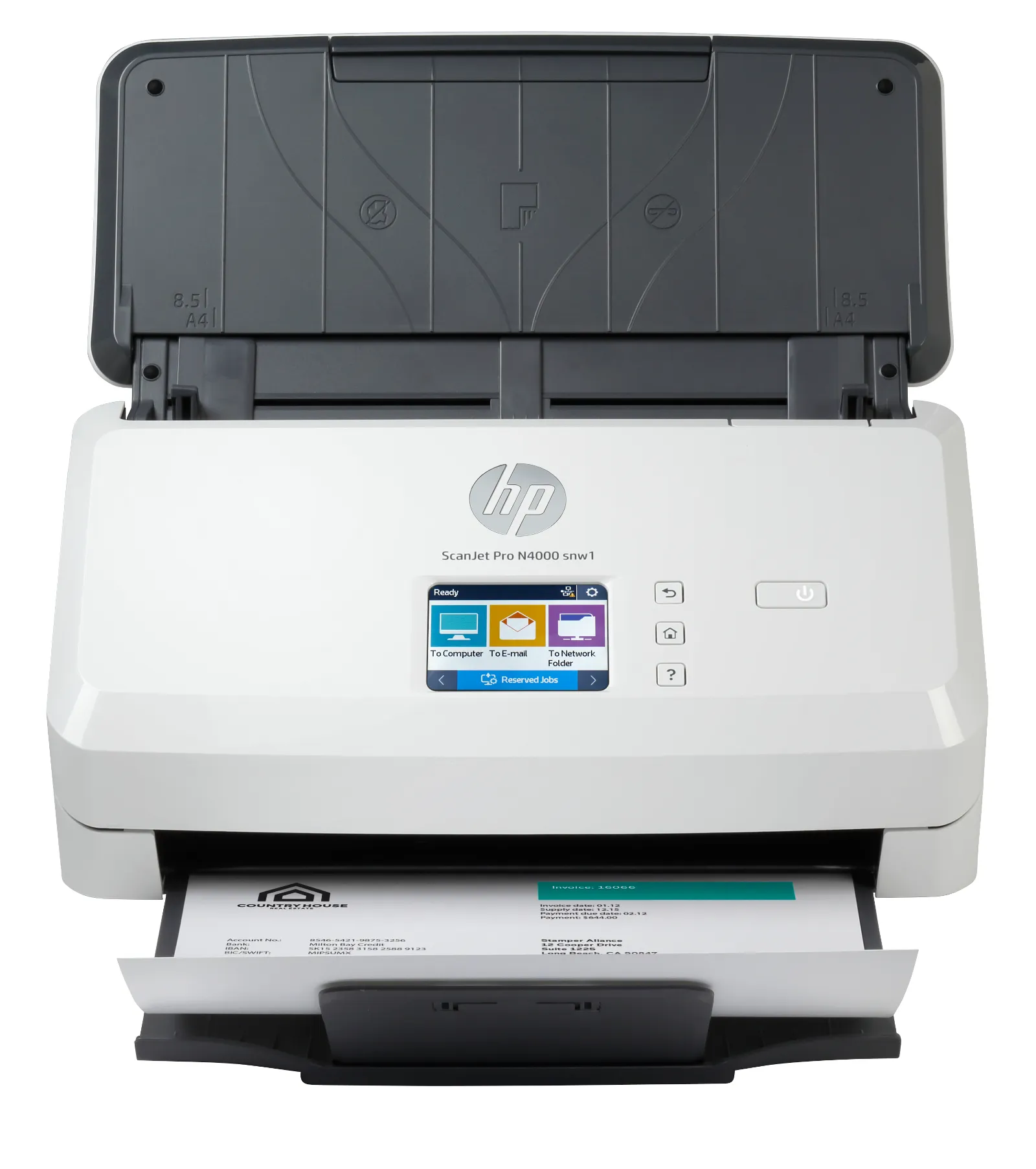 HP ScanJet Pro N4000 snw1 Sheet-feed Scanner, front view