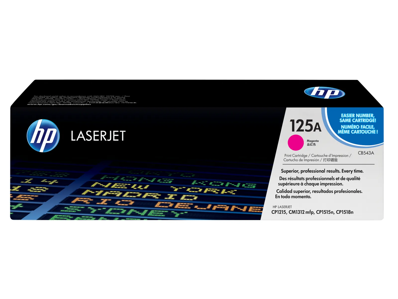 HP 125A Magenta Original LaserJet Toner Cartridge, front view