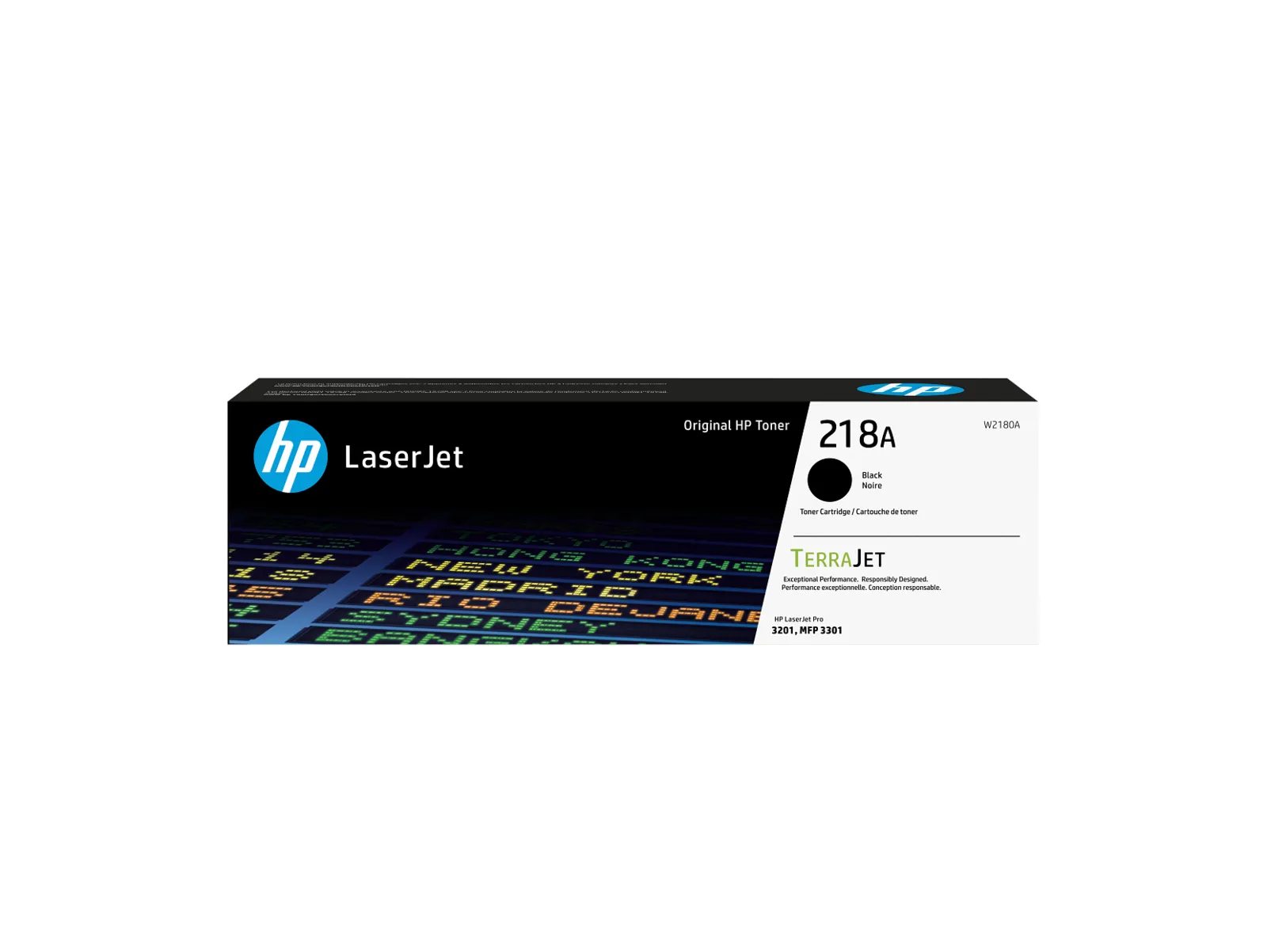 HP 218A Black Original LaserJet Toner Cartridge, front view