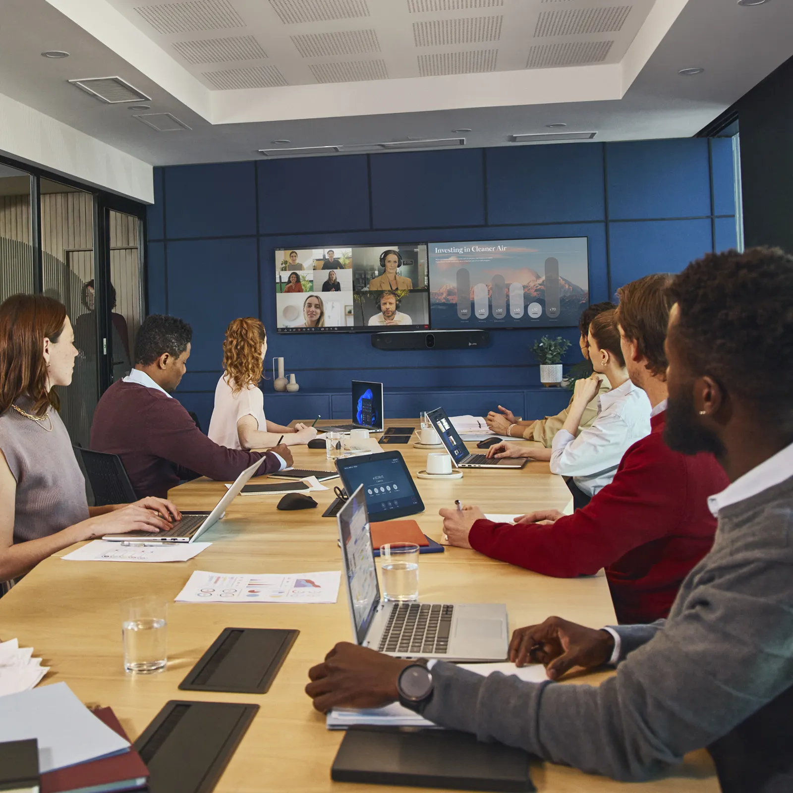 HP Poly Studio X72 All-In-One Video Bar video conferencing system
