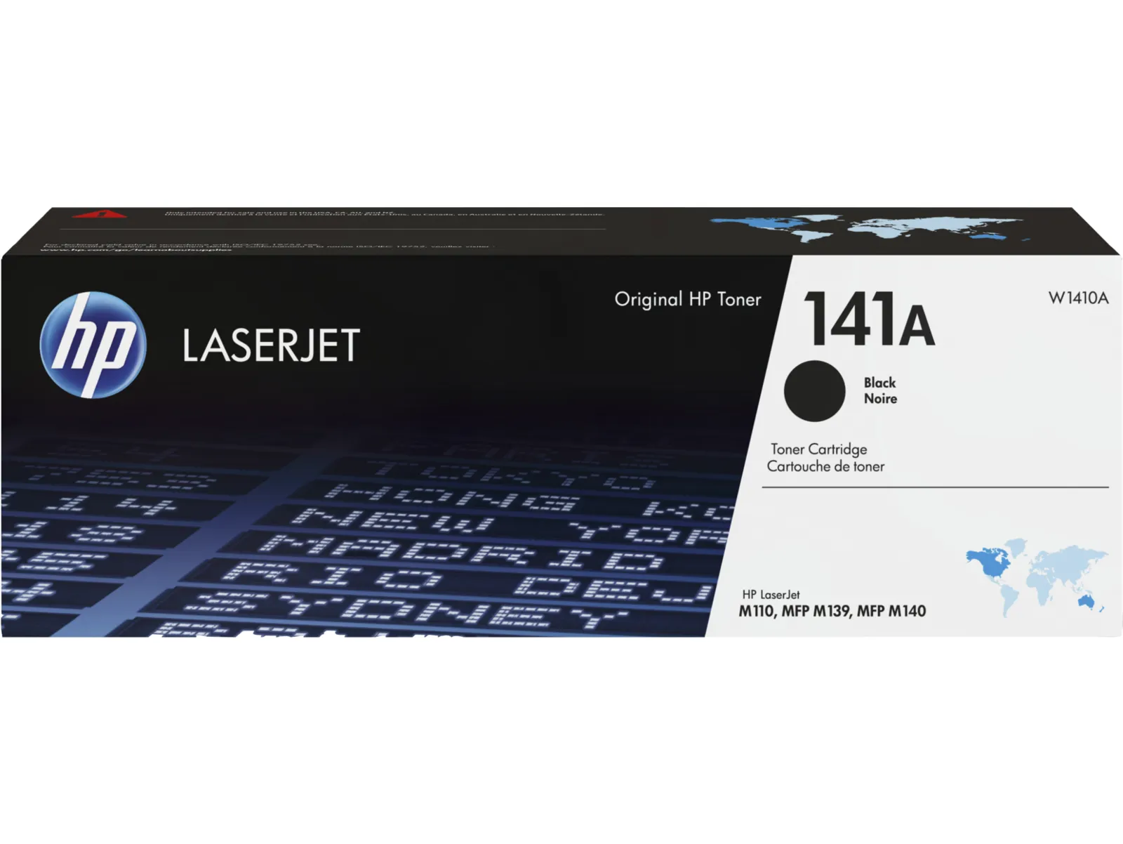 HP 141A Black Original LaserJet Toner Cartridge, front view