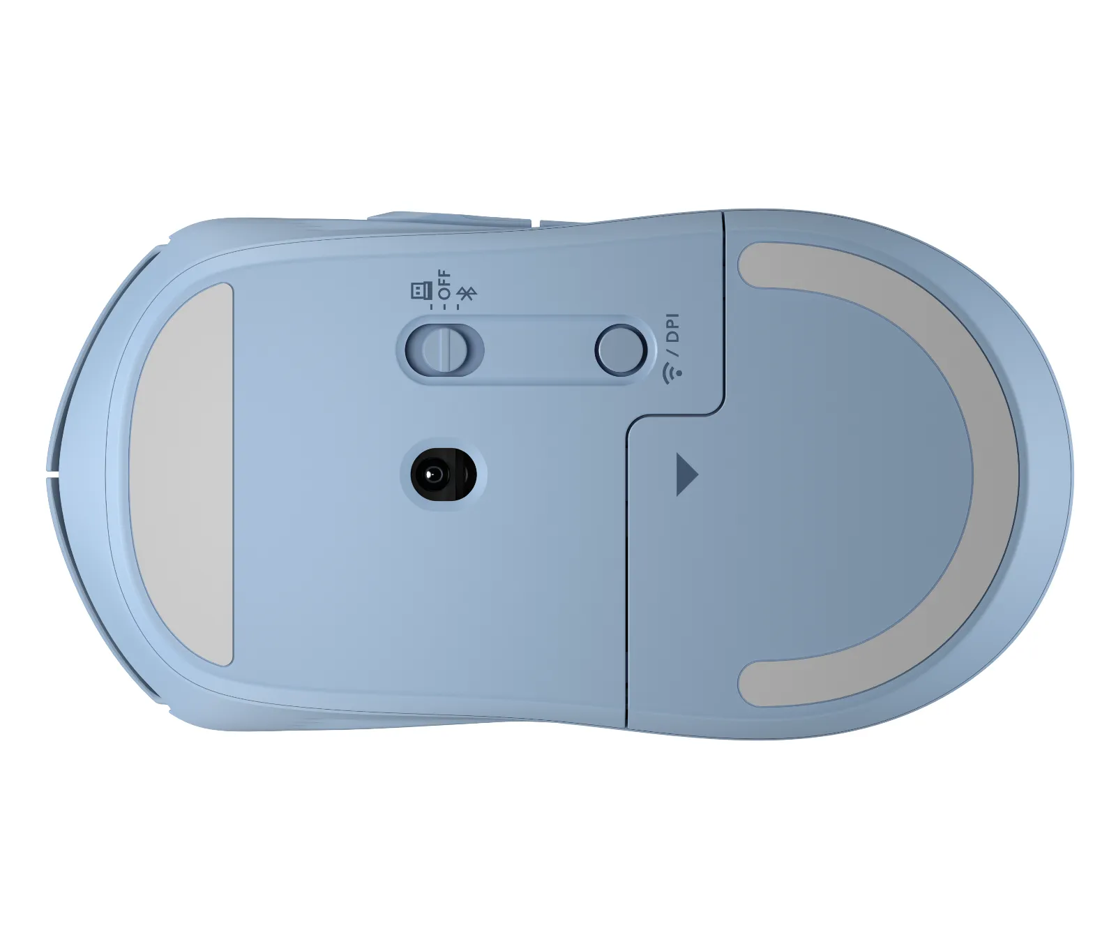 HP 400 Quiet Wireless Mouse, underside view