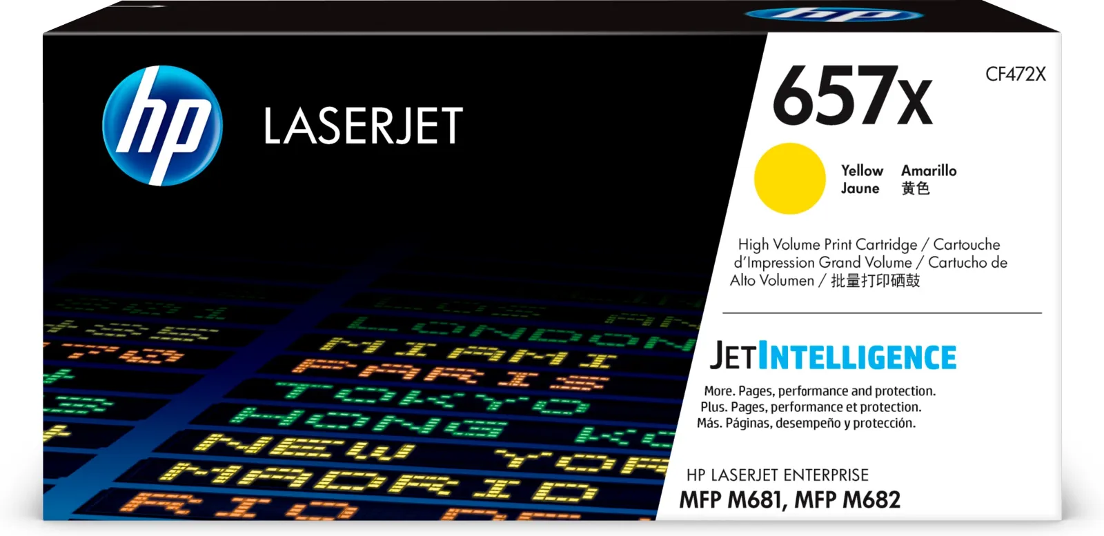 HP 657X High Yield Yellow Original LaserJet toner cartridge