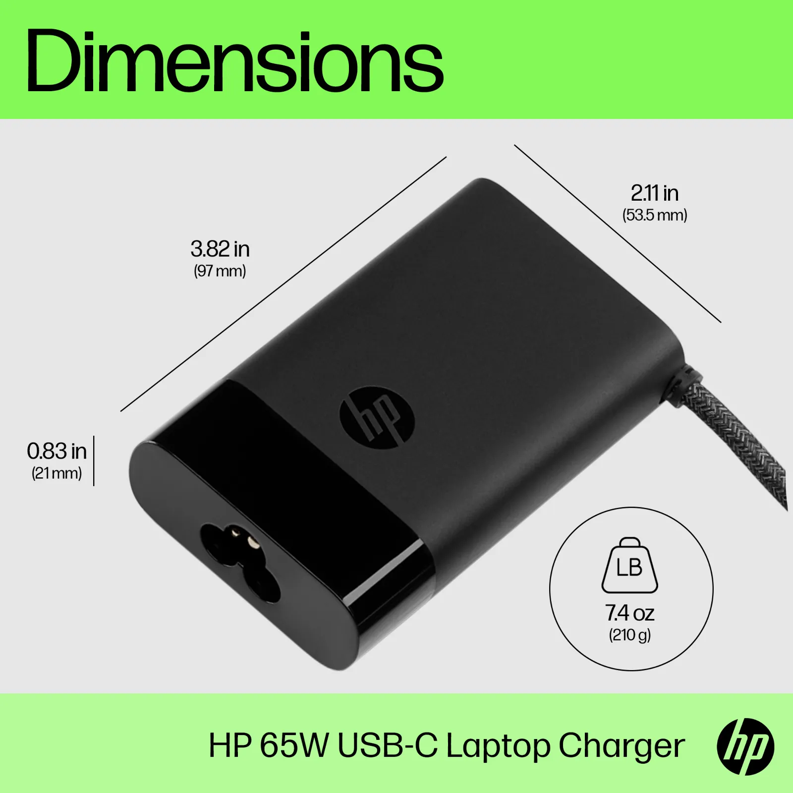 HP 65W USB-C Laptop Charger power adapter/inverter