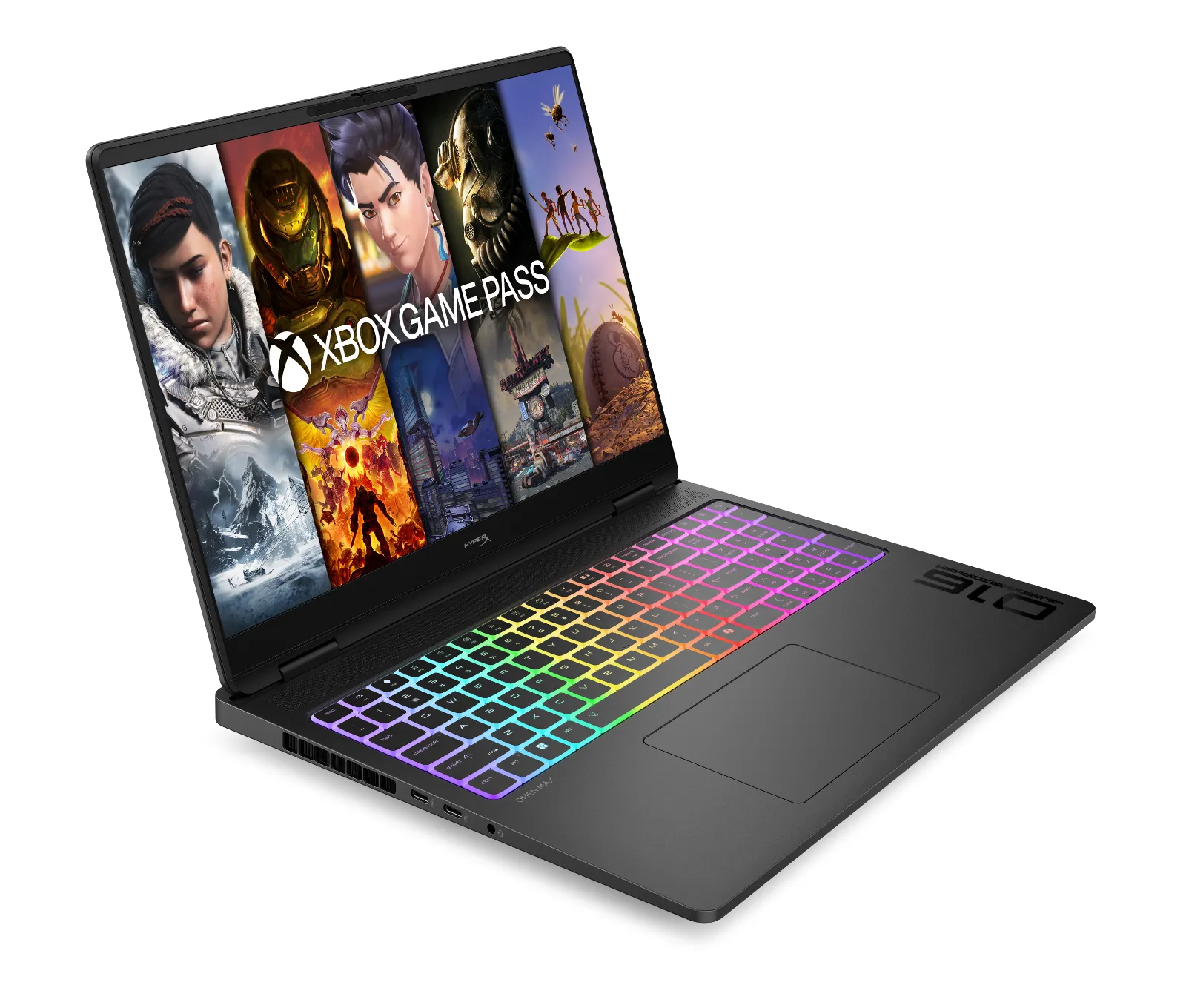 HyperX OMEN MAX 16 inch Gaming Laptop PC 16-ak1000AX, right side view