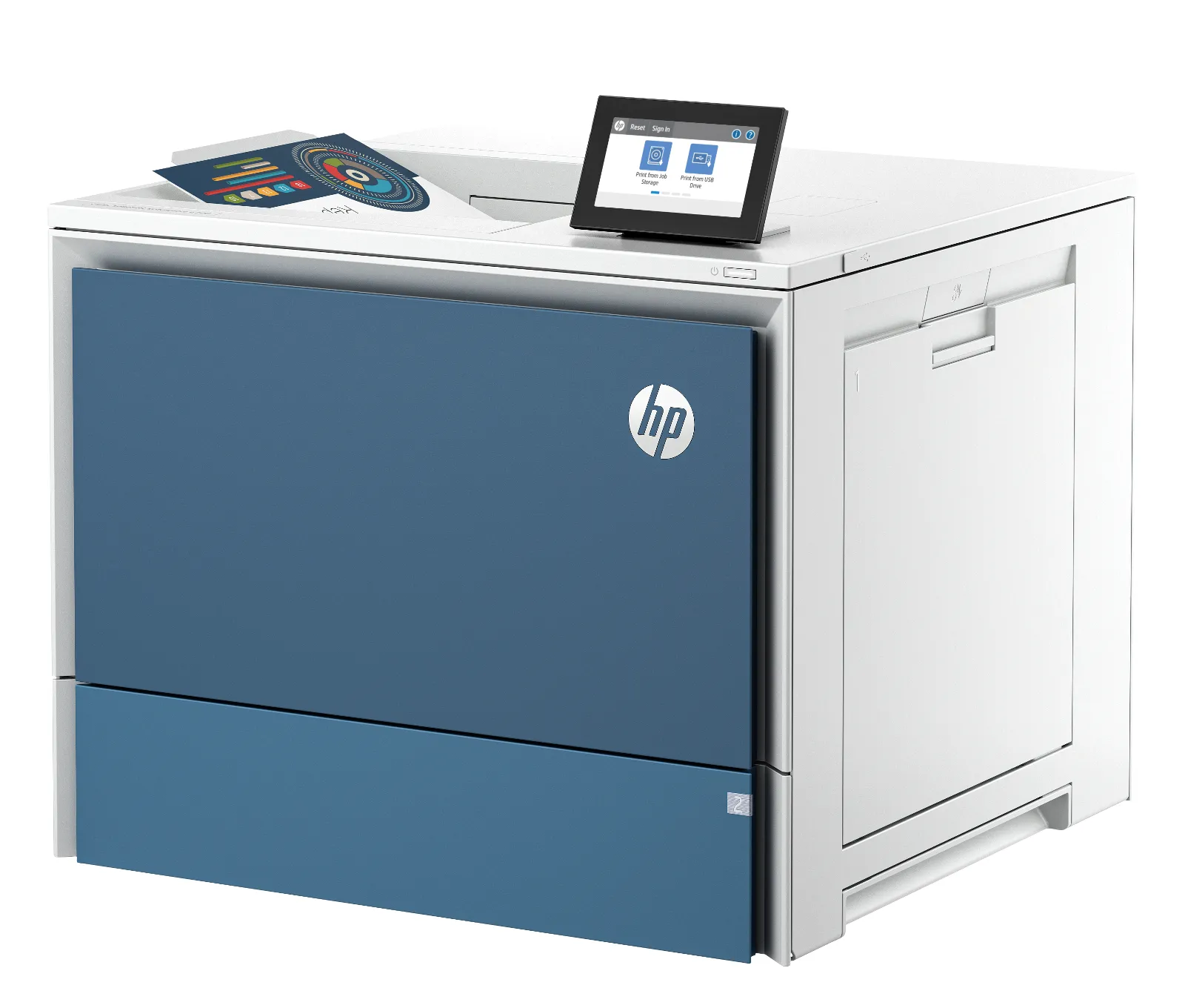 HP Color LaserJet Enterprise 6700dn Printer, left side view