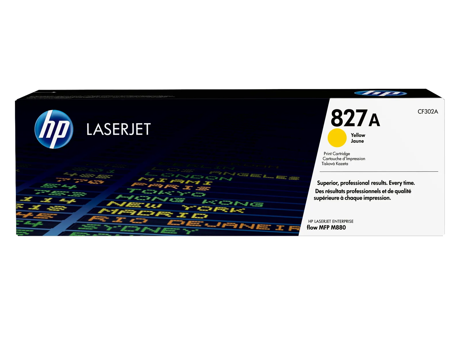 HP 827A Yellow Original LaserJet Toner Cartridge, front view