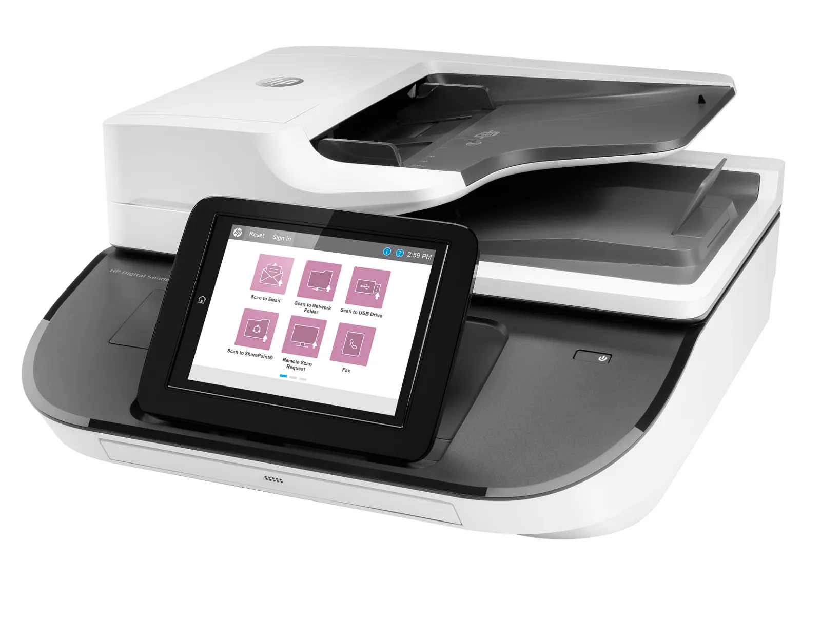 HP Digital Sender Flow 8500 fn2 Document Capture Workstation, left side view