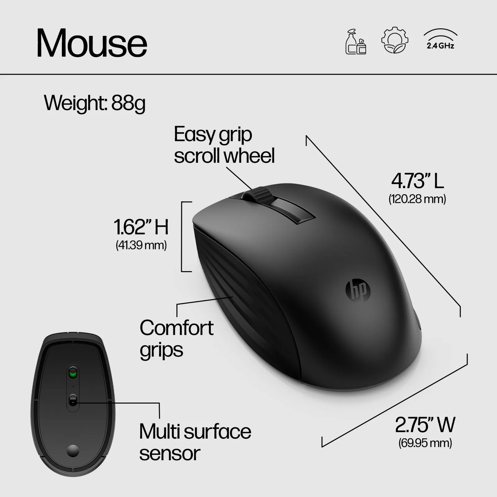 HP 650 Wireless and Mouse Combo Black keyboard