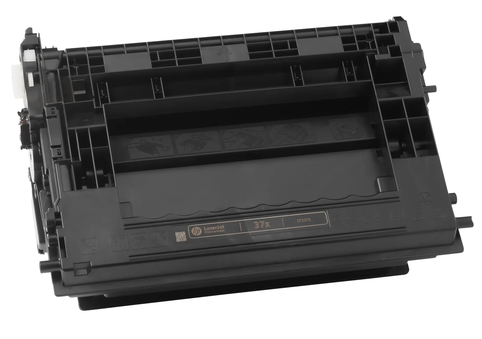 HP 37X High Yield Black Original LaserJet Toner Cartridge, right side view