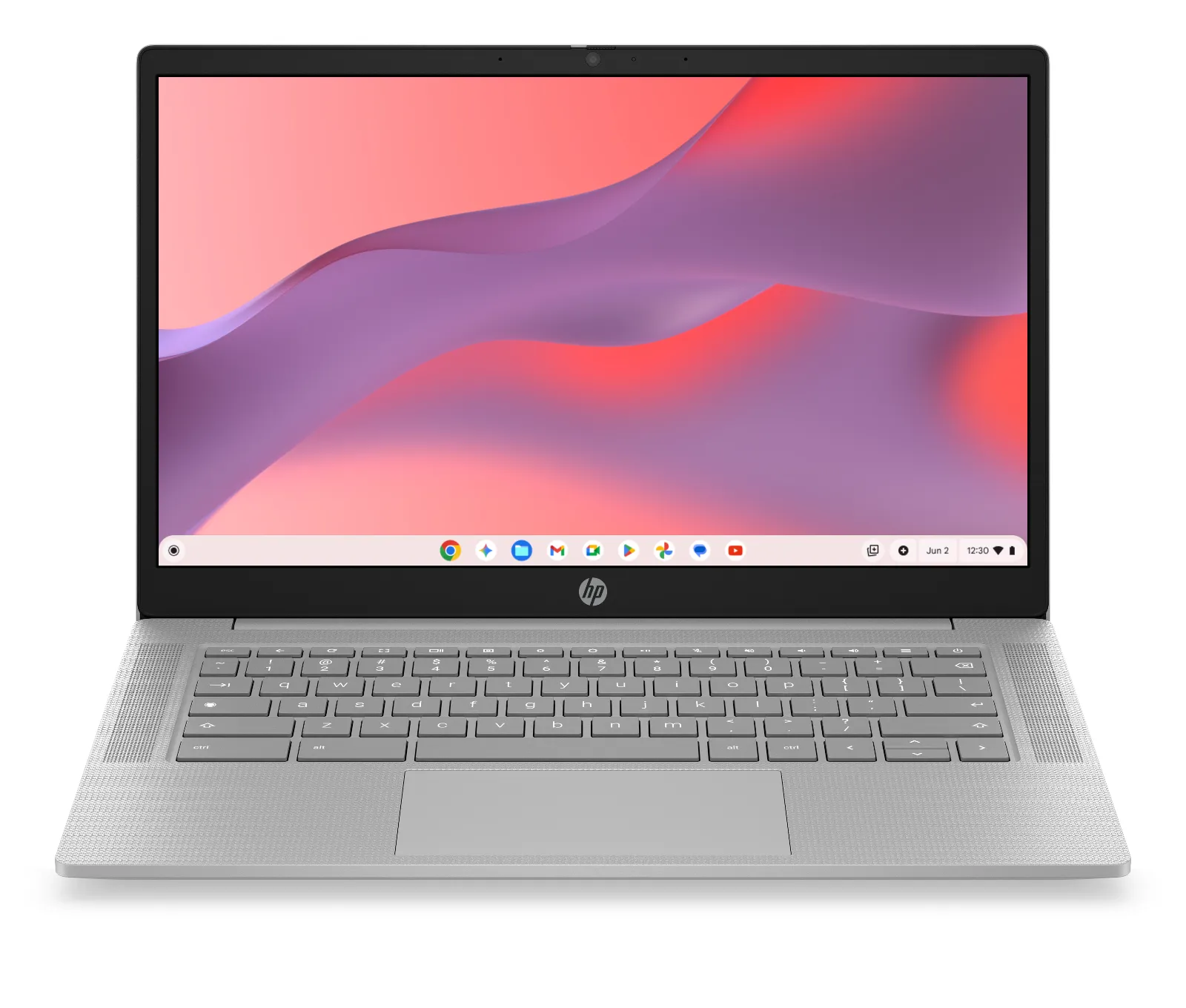 HP Chromebook 14a-nm0001MU, front view