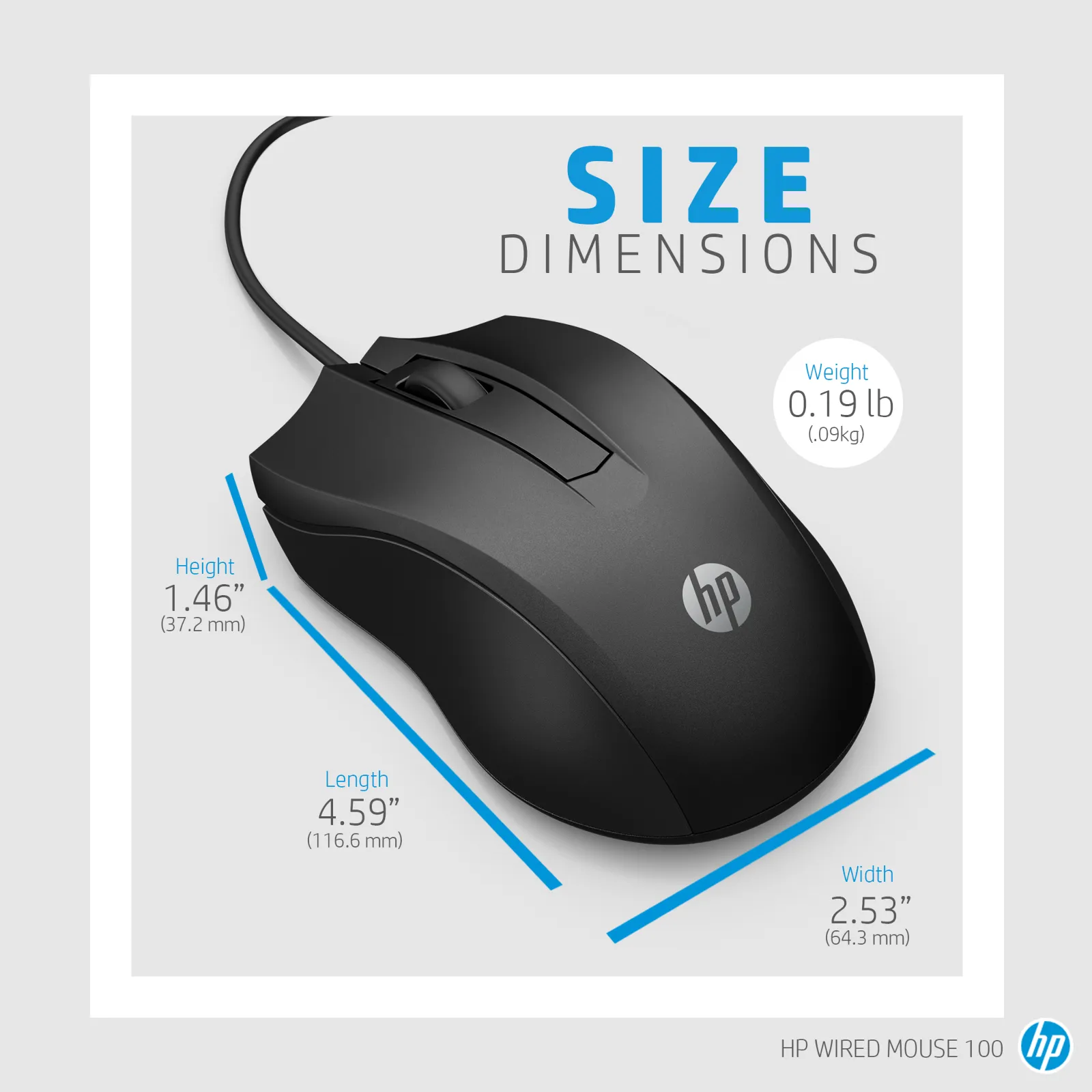 HP Wired 100 mouse