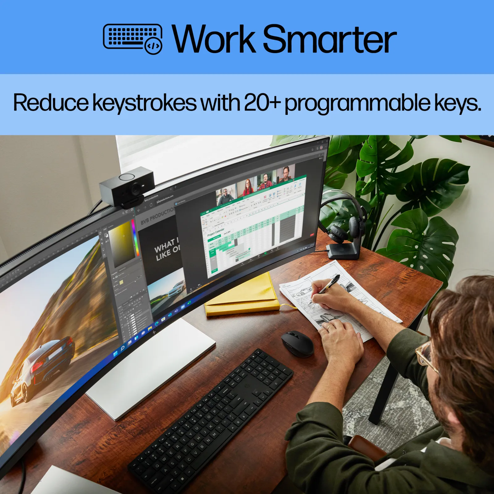 HP 650 Wireless and Mouse Combo Black keyboard