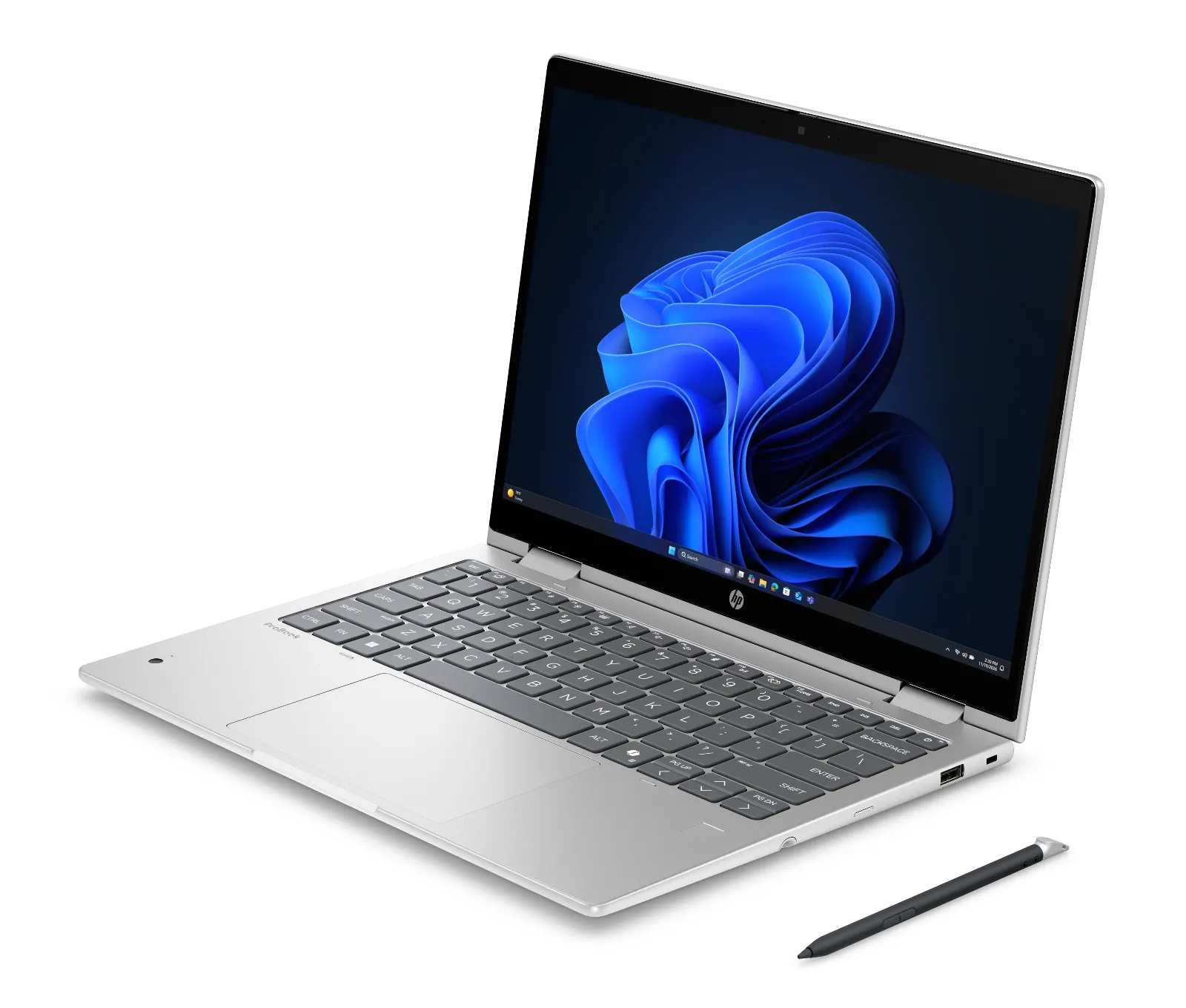 HP ProBook 4 Flip G2i 13 inch Notebook AI PC, left side view