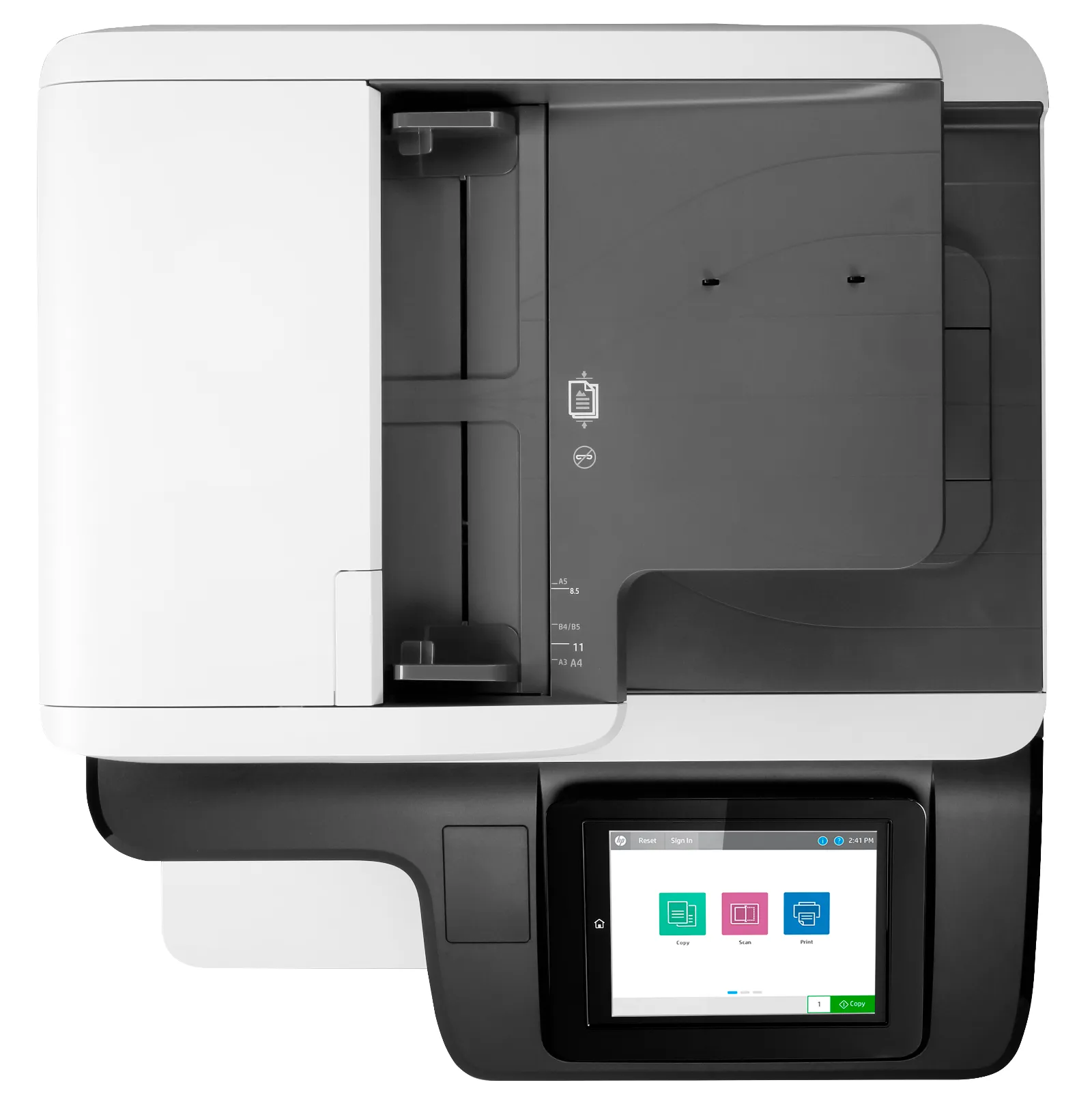 HP Color LaserJet Enterprise MFP M776dn, top view