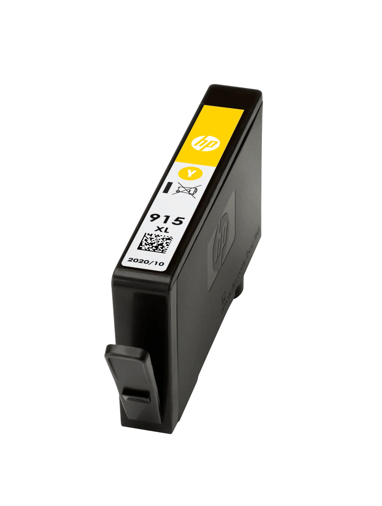 HP 915XL High Yield Yellow Original Ink Cartridge, left side view