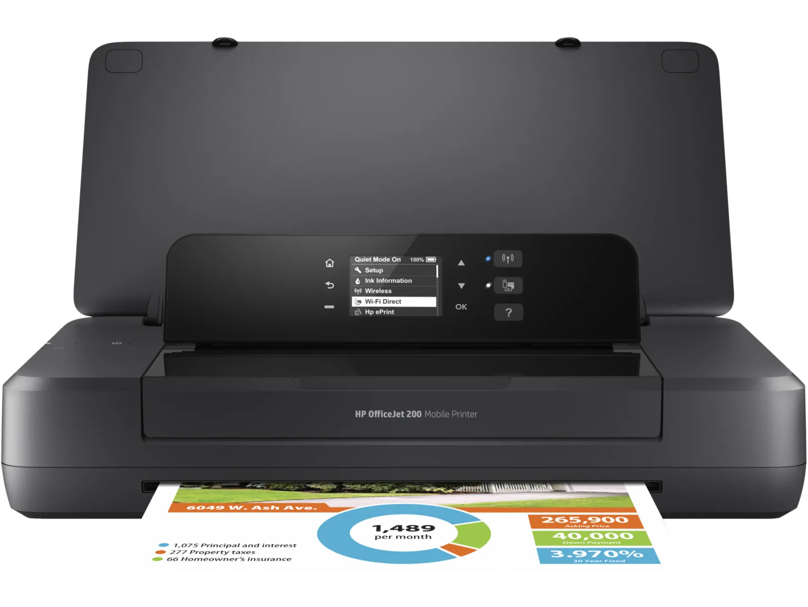 HP OfficeJet 200 Mobile Printer, front view