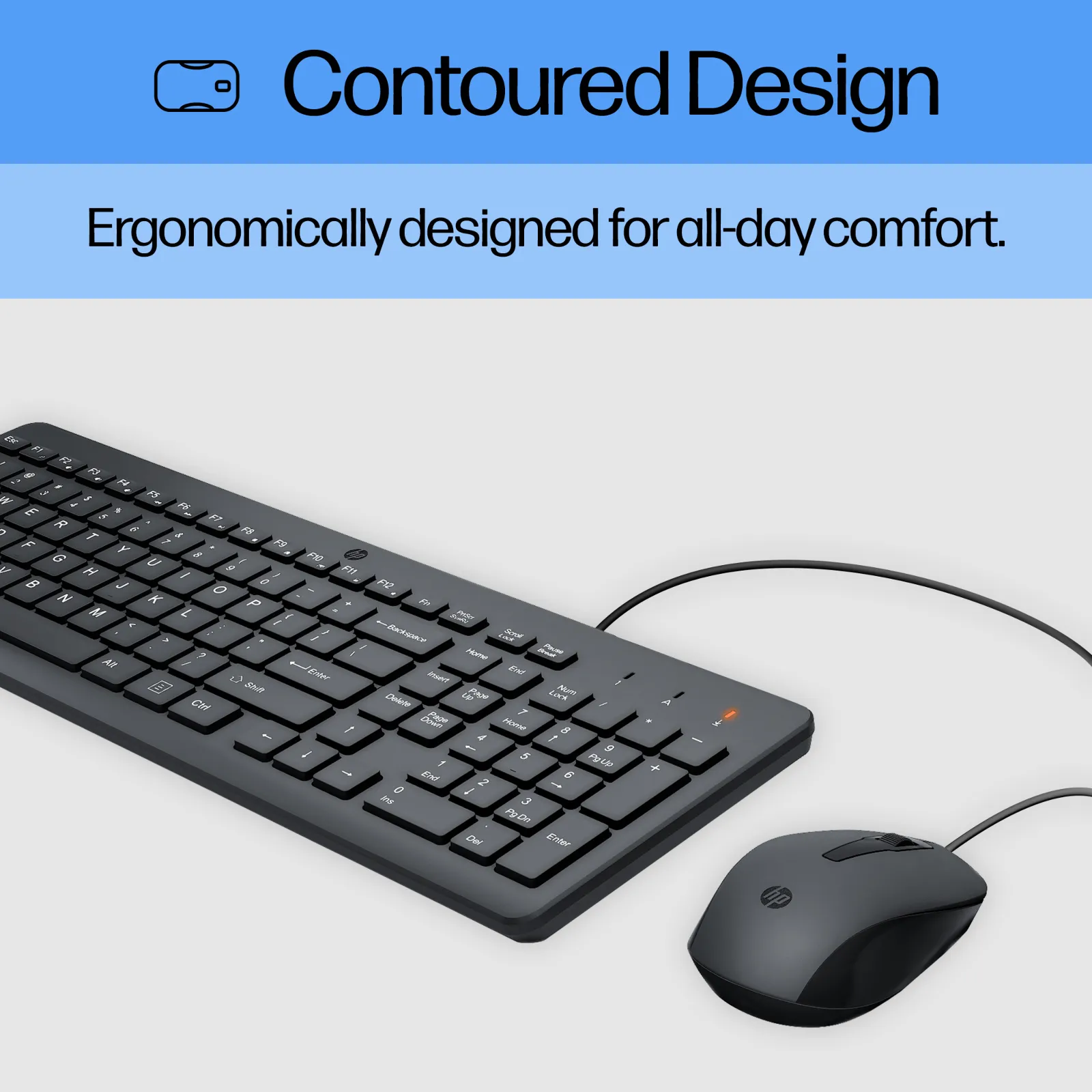 HP 150 Wired Mouse and Combination keyboard