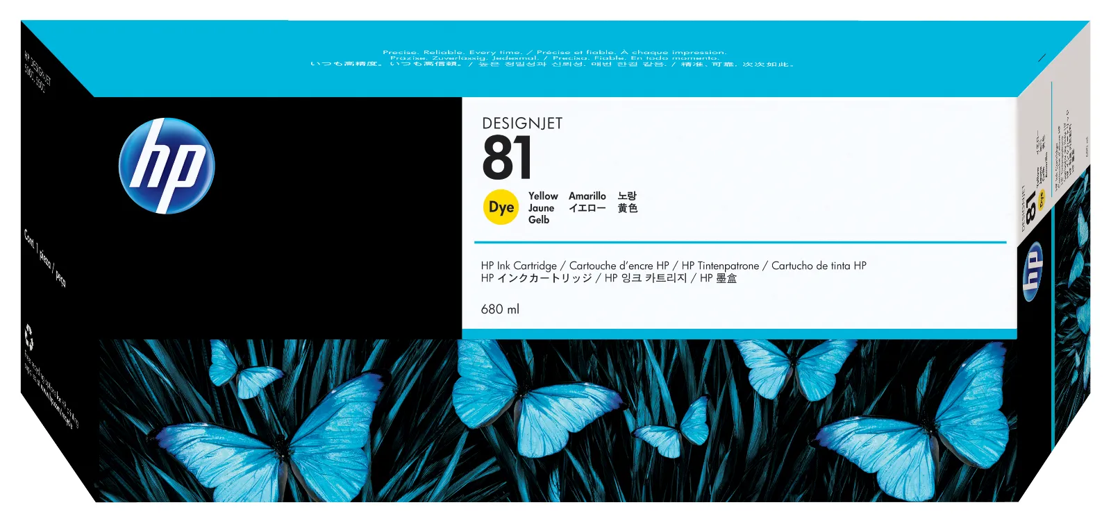 HP 81 680-ml Yellow DesignJet Dye Ink Cartridge print head