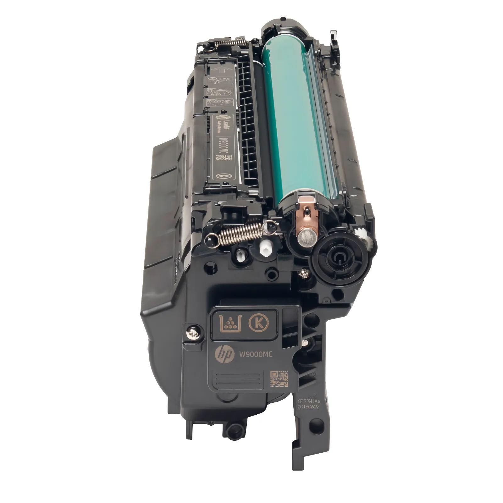 HP 655A Black Original LaserJet Toner Cartridge, front view