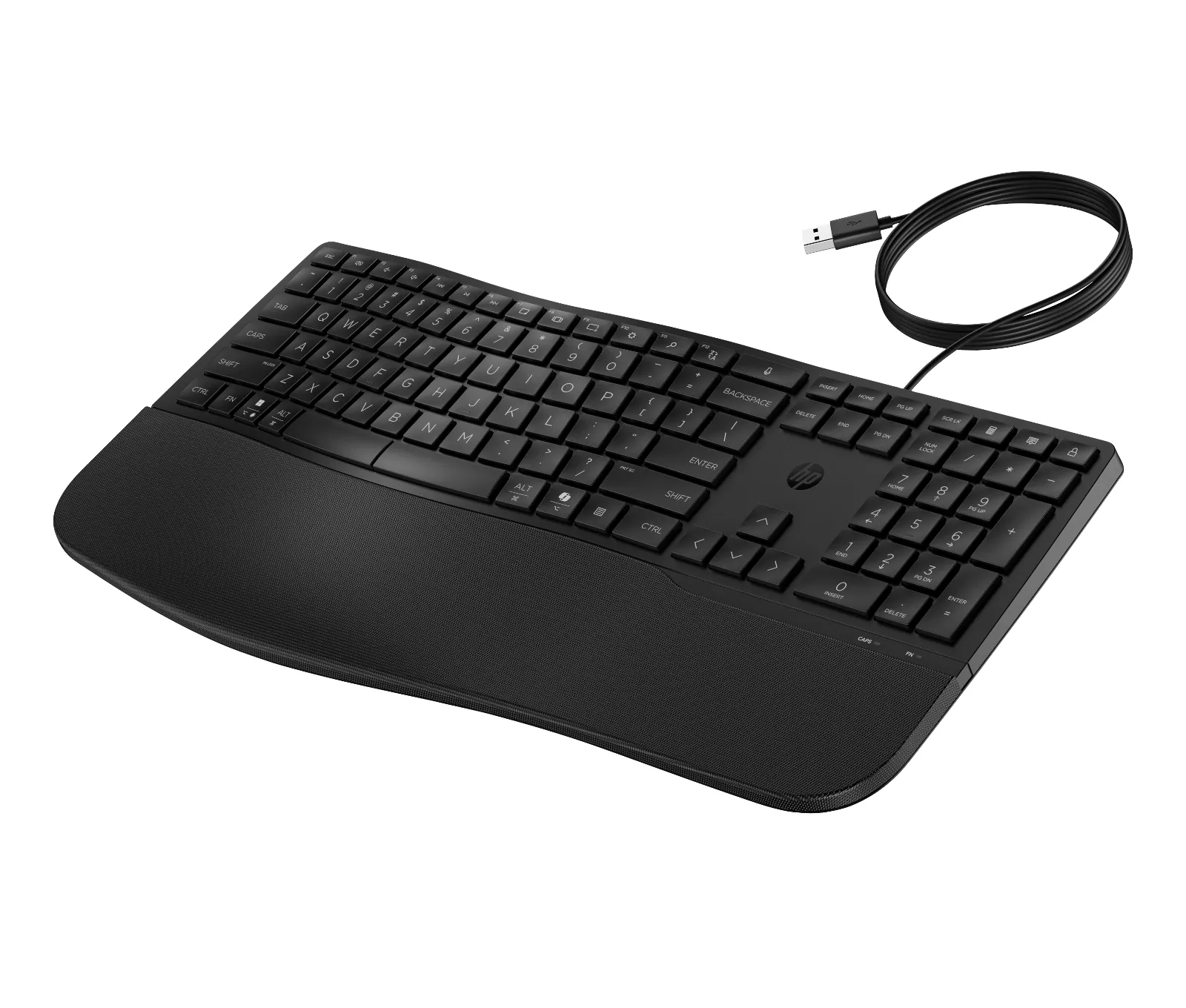 HP 480 Comfort Wired Keyboard, left side view