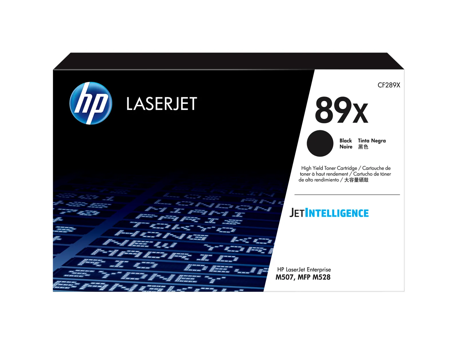 HP 89X High Yield Black Original LaserJet Toner Cartridge, front view
