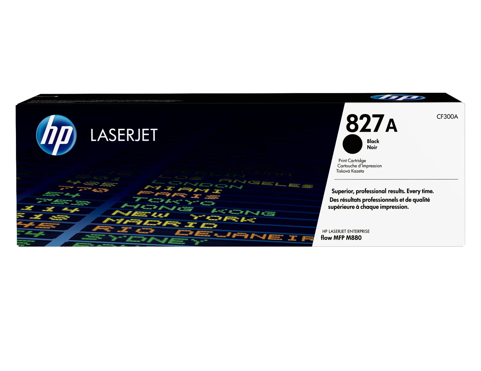 HP 827A Black Original LaserJet Toner Cartridge, front view