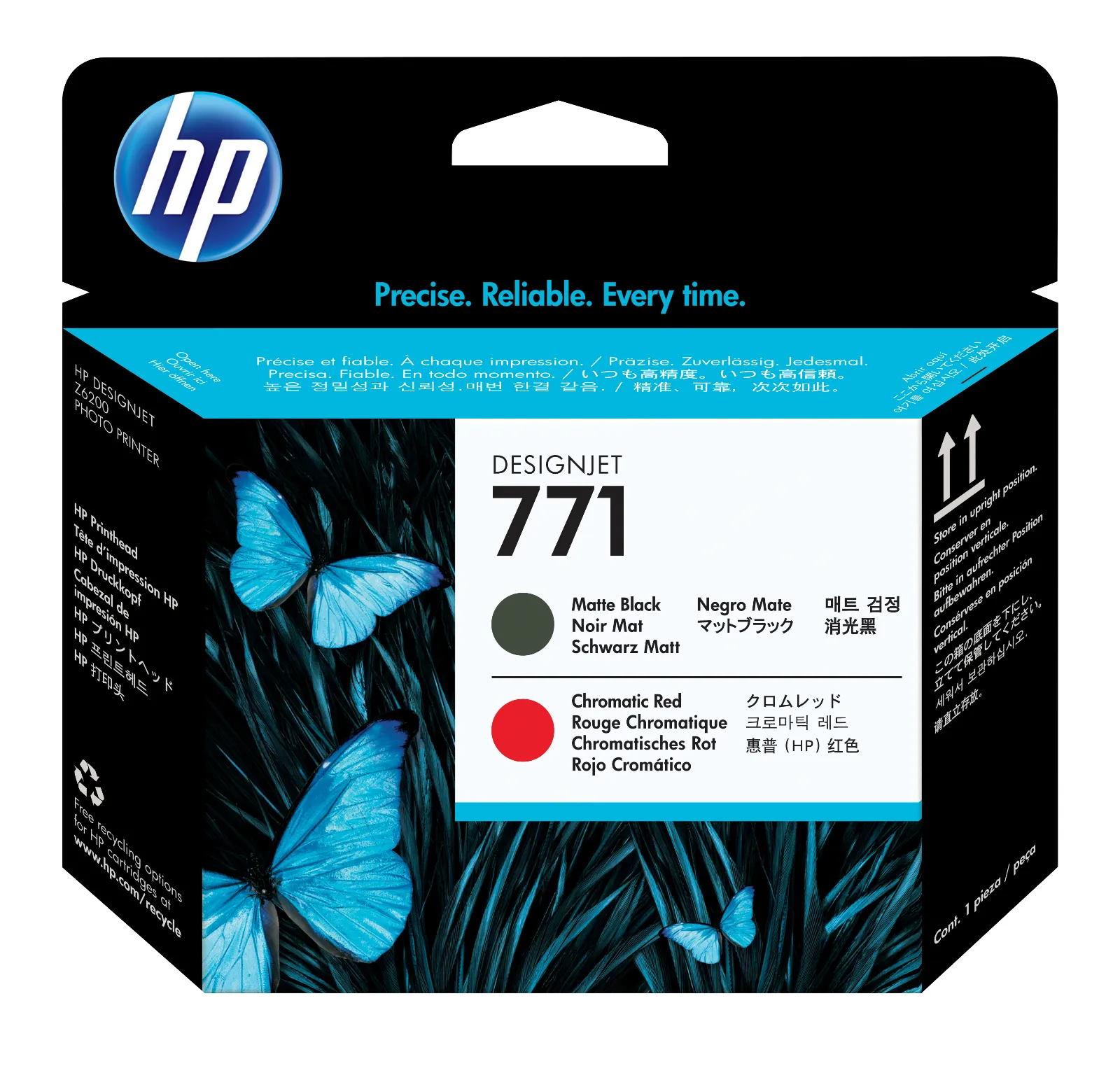 HP 771 Matte Black/Chromatic Red DesignJet Printhead print head