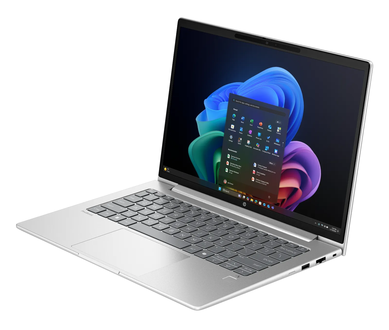 HP ProBook 4 G1q 14 inch Notebook Next Gen AI PC, left side view