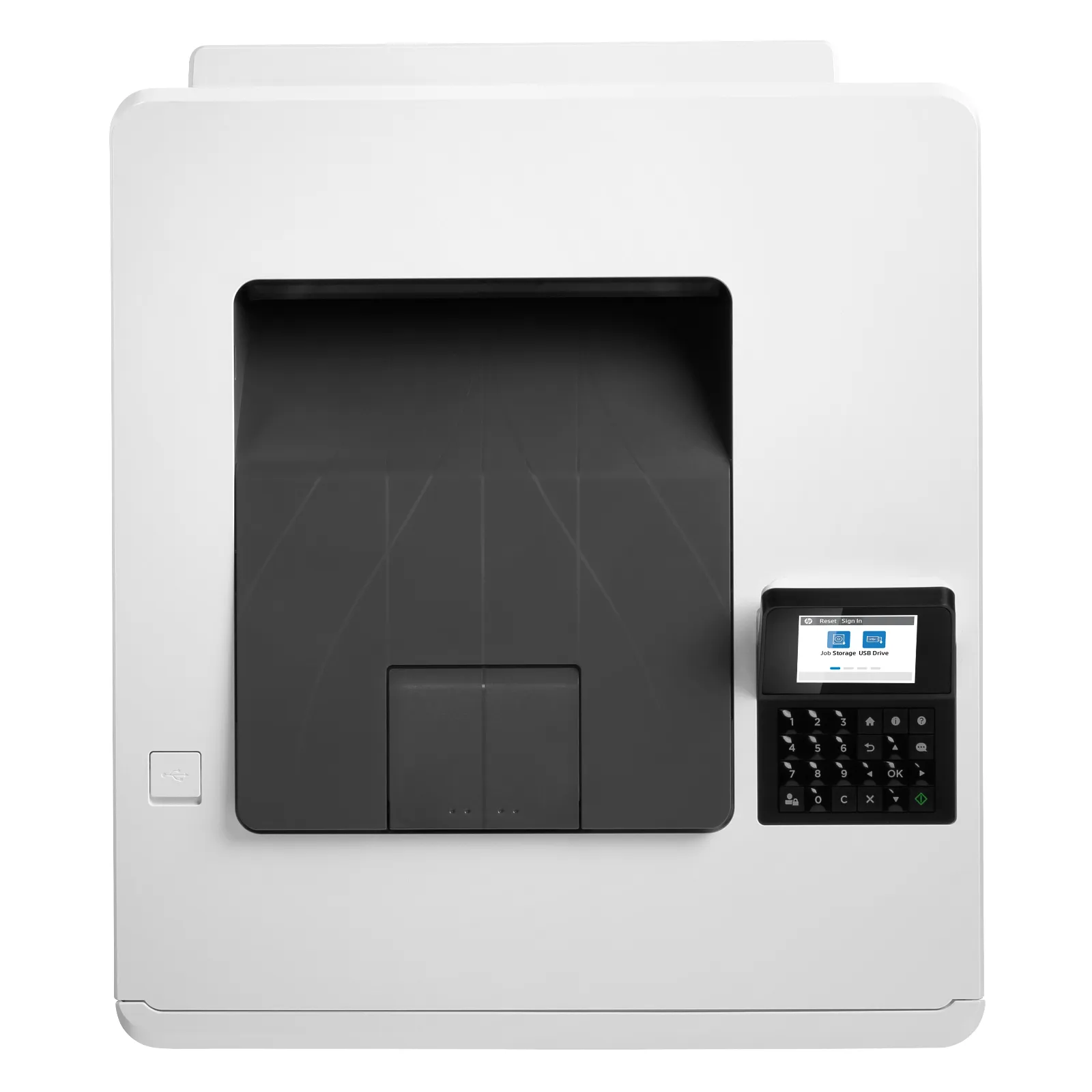 HP Color LaserJet Enterprise M455dn, top view