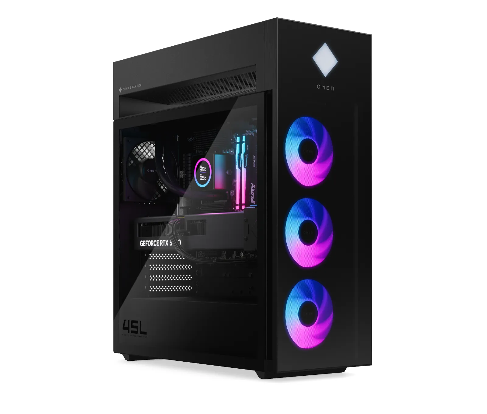 OMEN by HP 45L Gaming Desktop GT22-3004a, right side view
