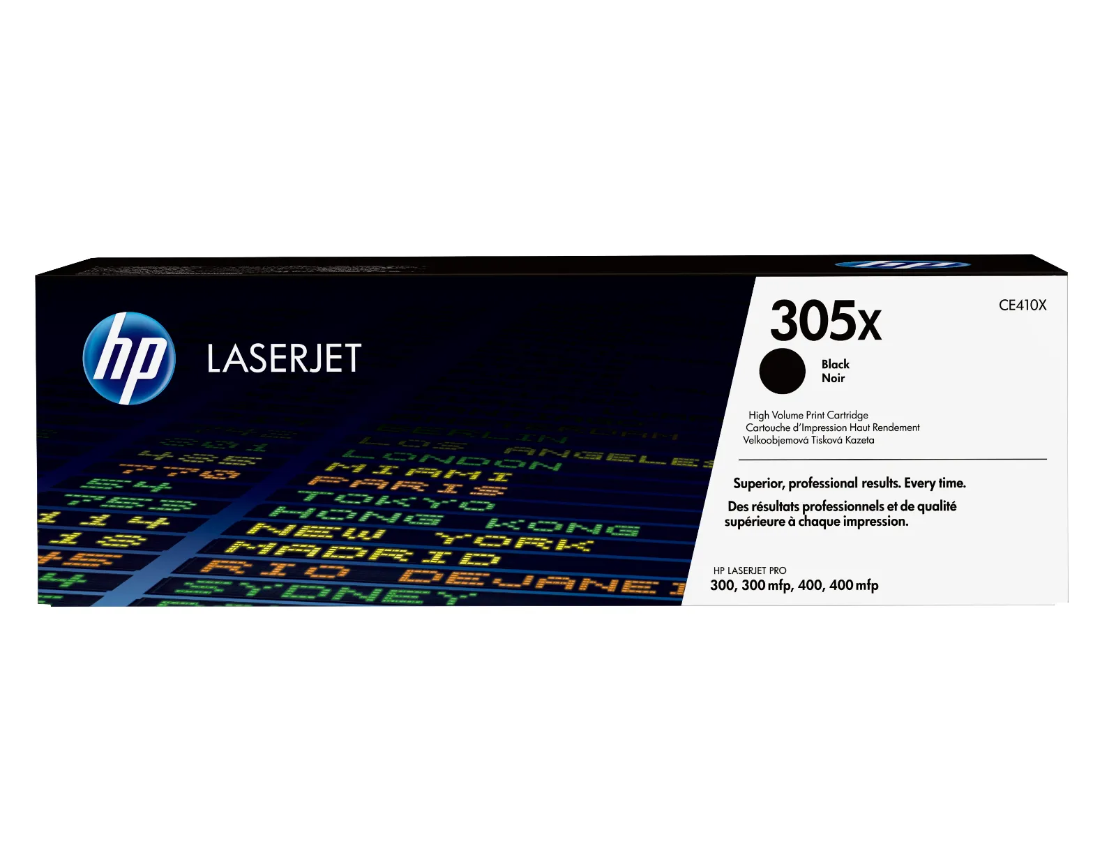 HP 305X High Yield Black Original LaserJet Toner Cartridge, front view