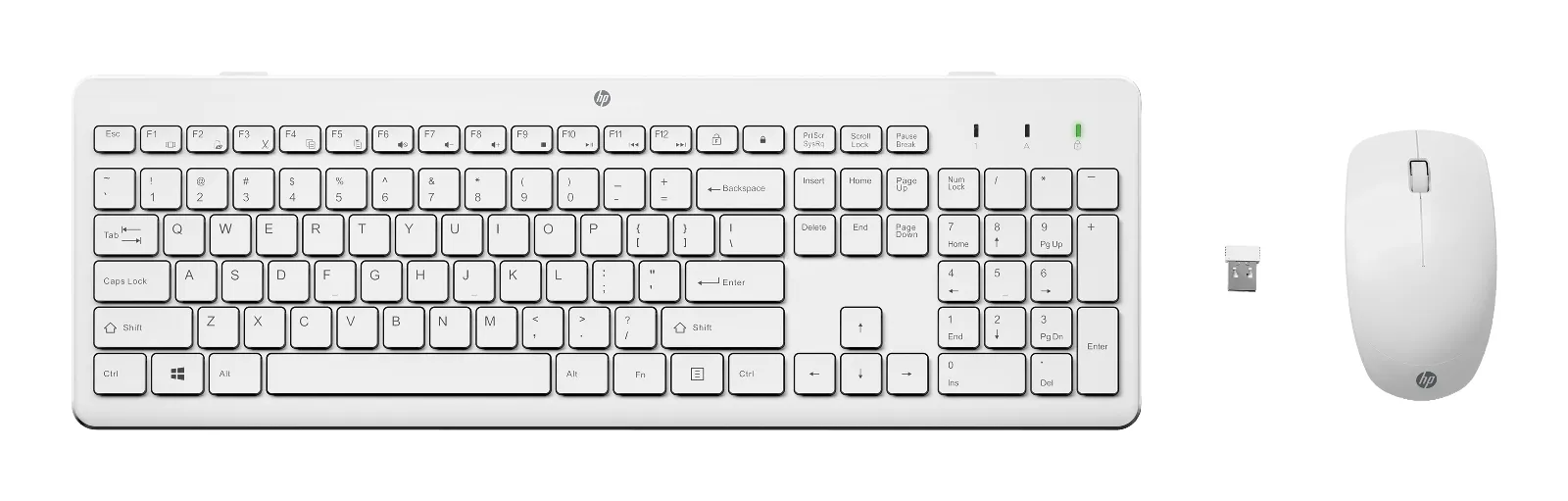 HP 230 Wireless Mouse and Combo White keyboard