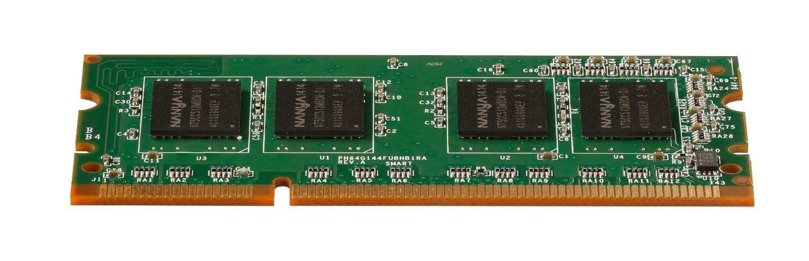 HP 2 GB x32 144-pin (800 MHz) DDR3 SODIMM, front view