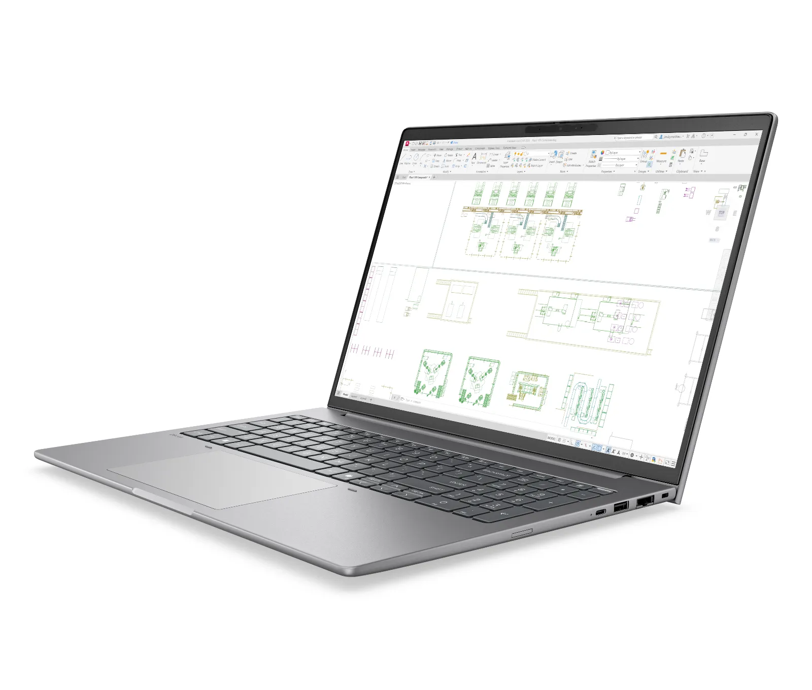 HP ZBook 8 G2i 16 inch Mobile Workstation PC, left side view