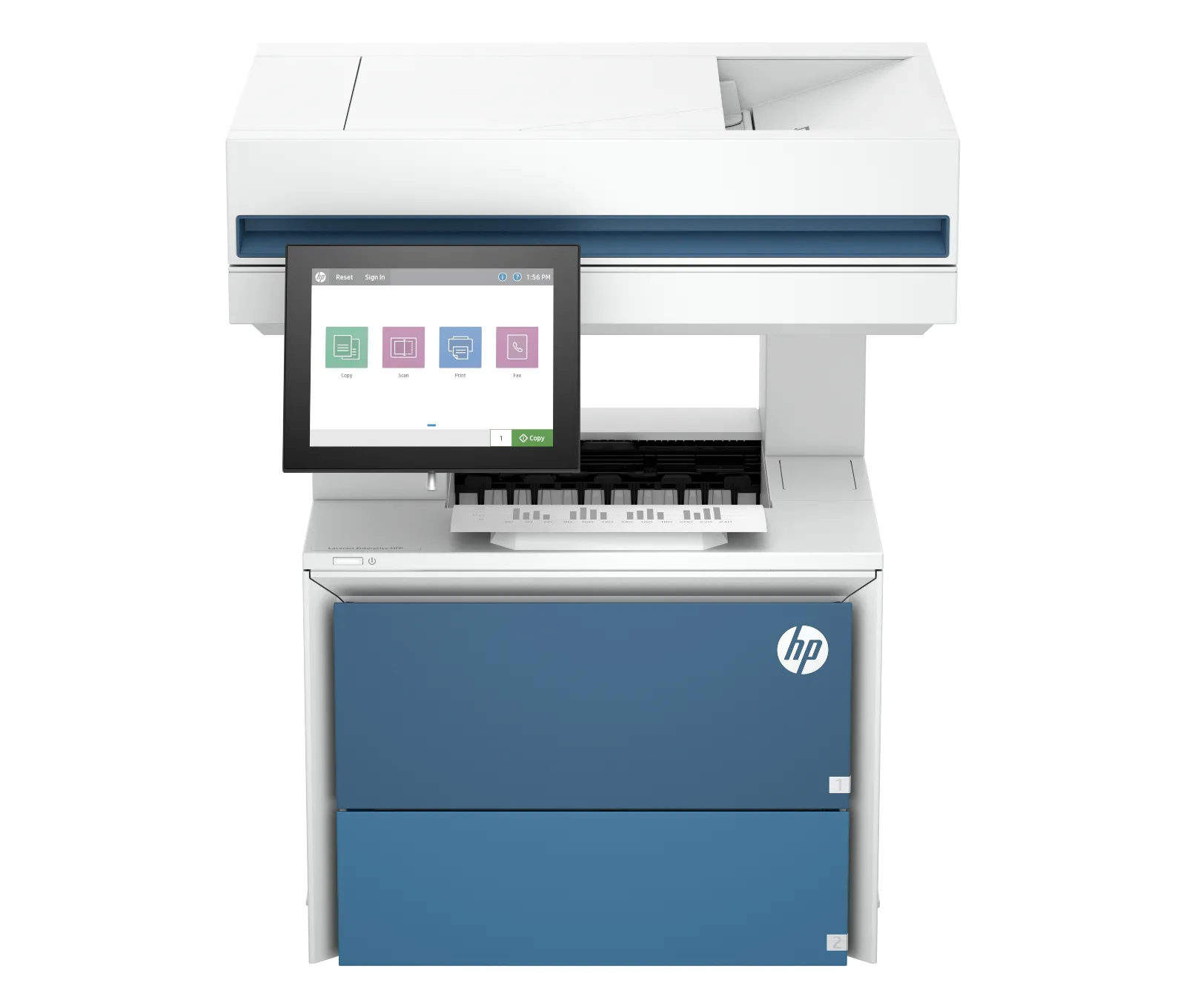 HP LaserJet Enterprise MFP 6600dn Printer, front view