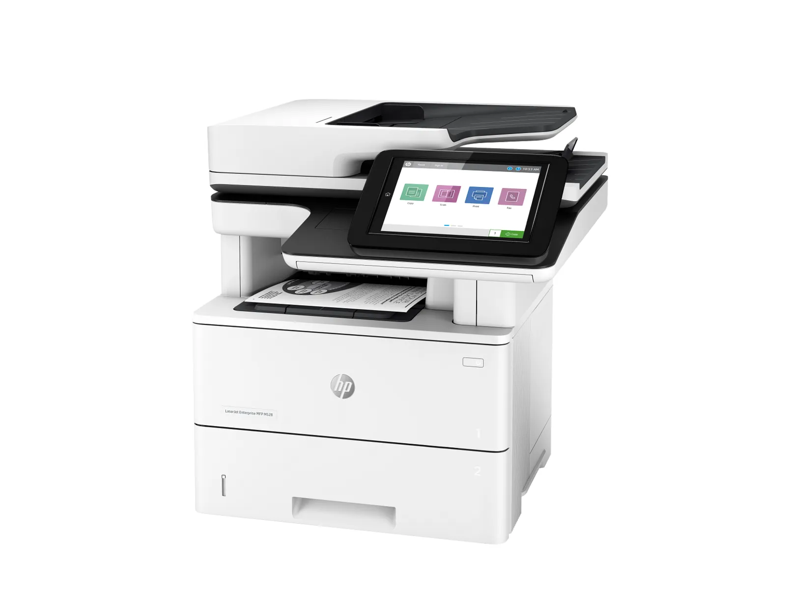 HP LaserJet Enterprise MFP M528dn, left side view
