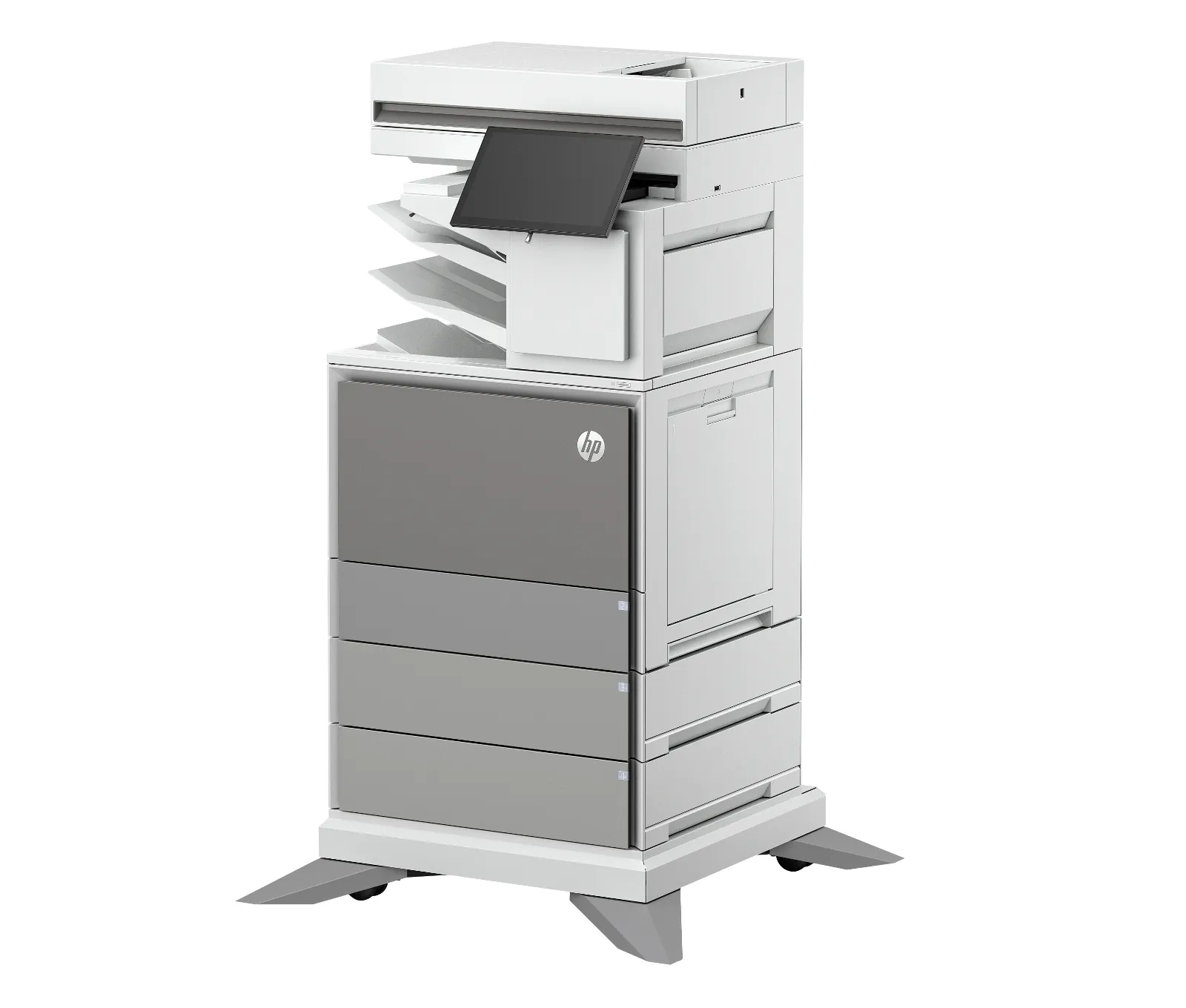HP Color LaserJet Enterprise Flow MFP 6800zfsw Printer, left side view