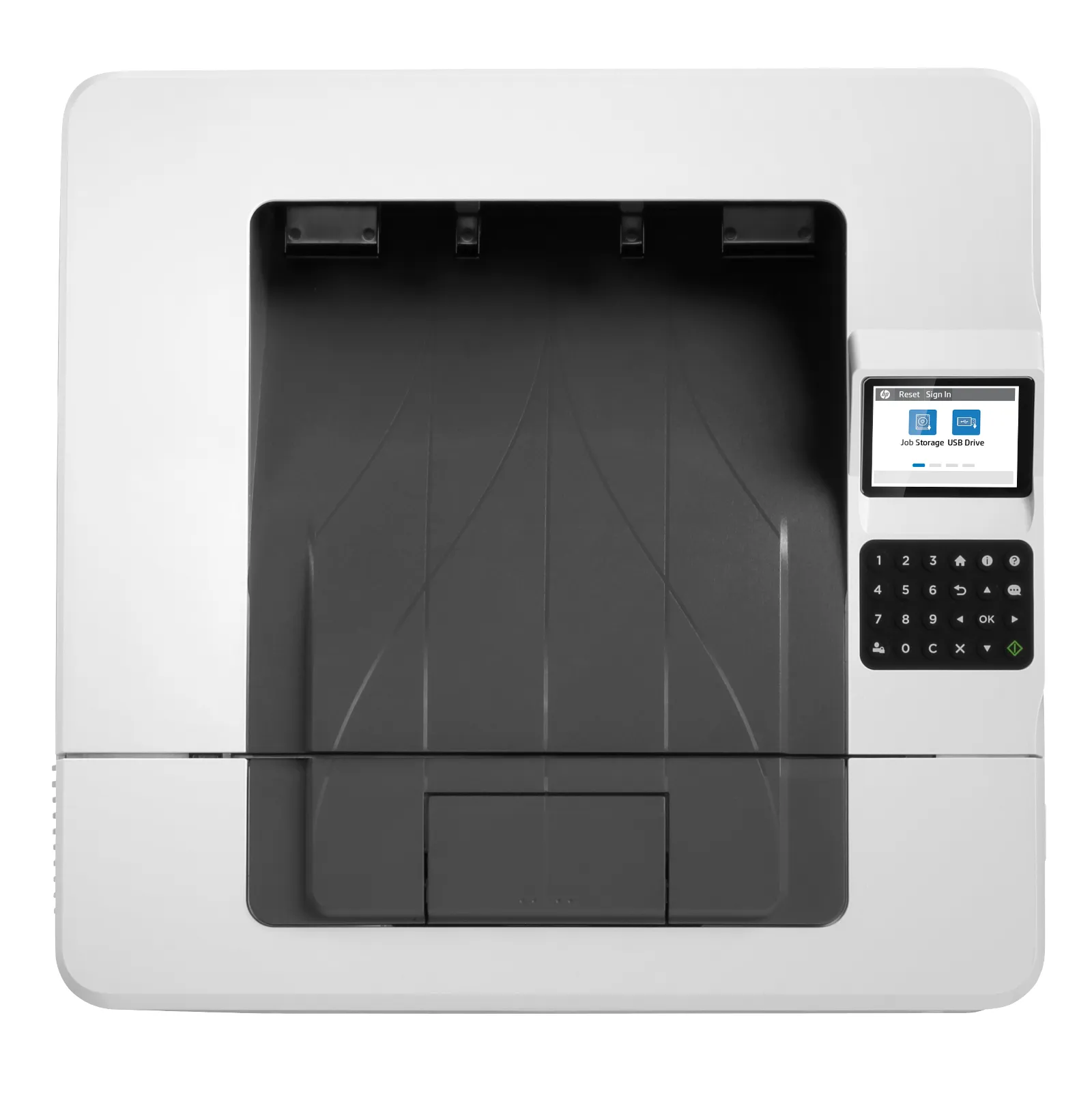 HP LaserJet Enterprise M406dn, top view