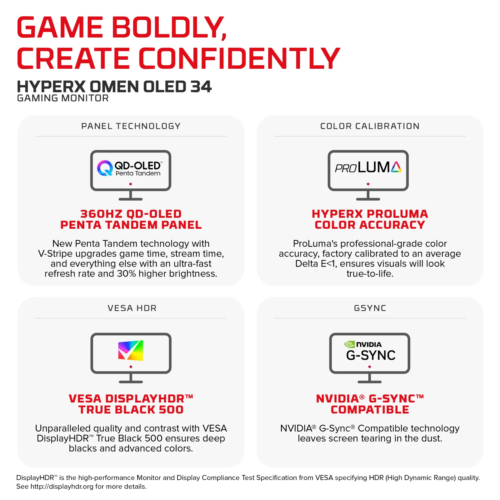 HyperX OMEN OLED 34 inch WQHD 360Hz Gaming Monitor - OMEN OLED 34 computer monitor