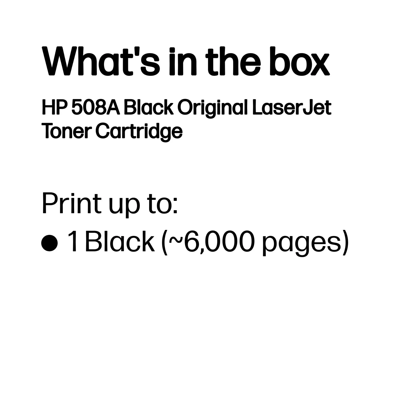HP 508A Black Original LaserJet toner cartridge