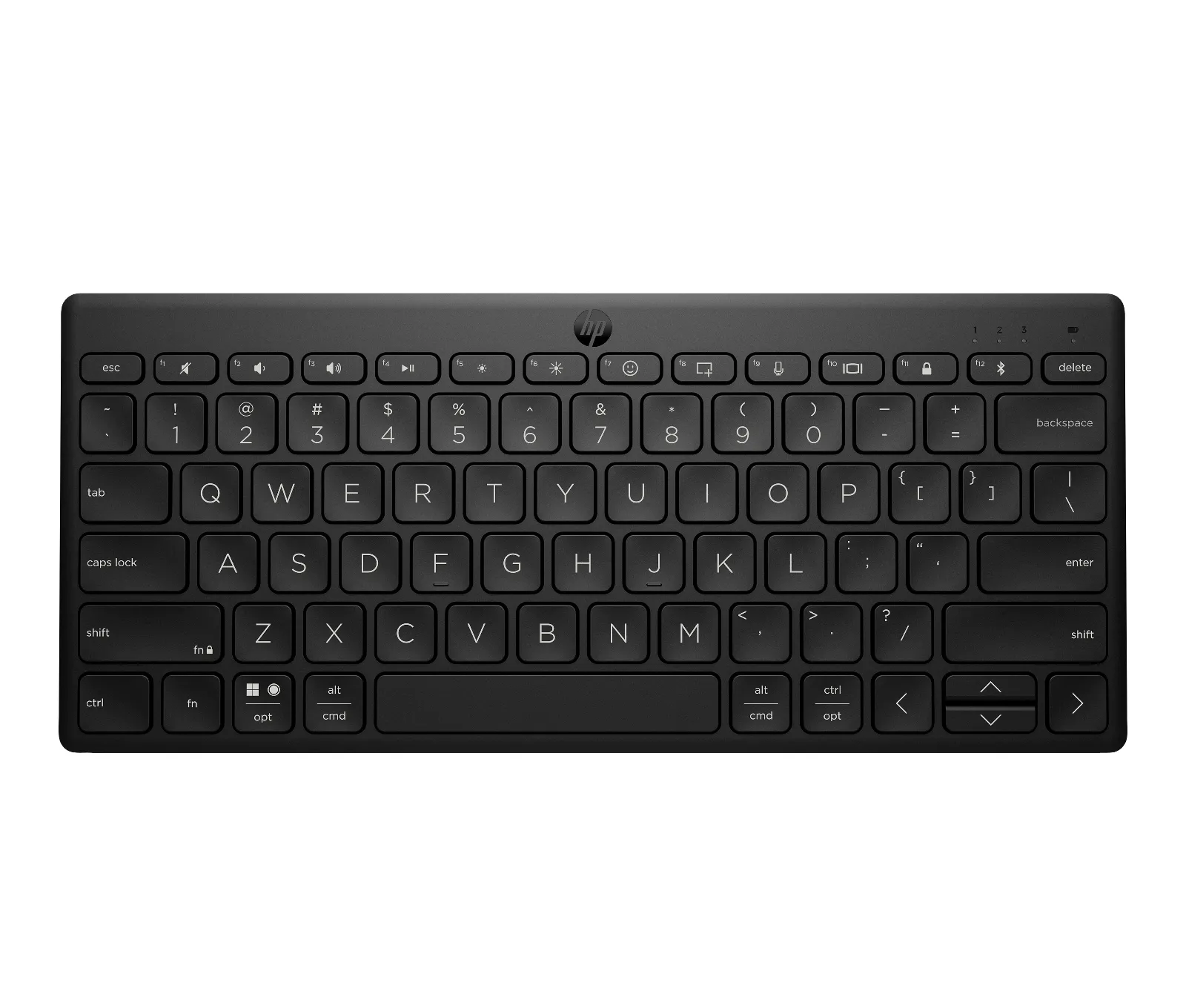 HP 350 Compact Multi-Device Bluetooth Keyboard, top view