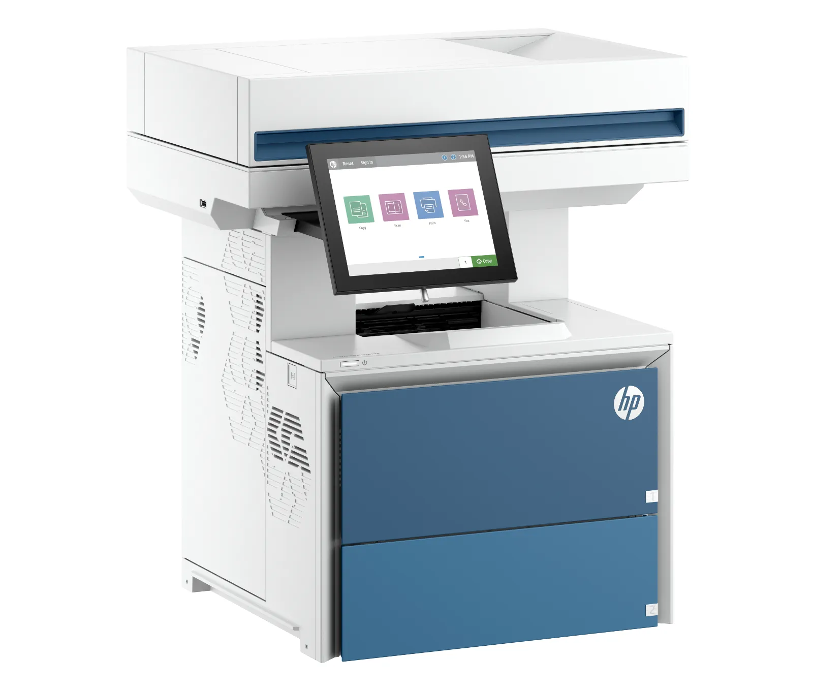 HP LaserJet Enterprise MFP 6600dn Printer, right side view
