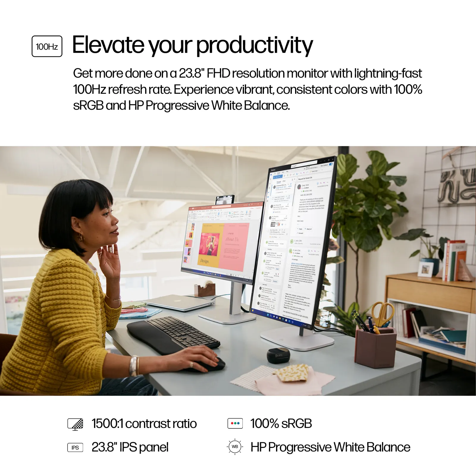 HP Series 5 Pro 23.8 inch FHD Monitor - 524pf computer monitor