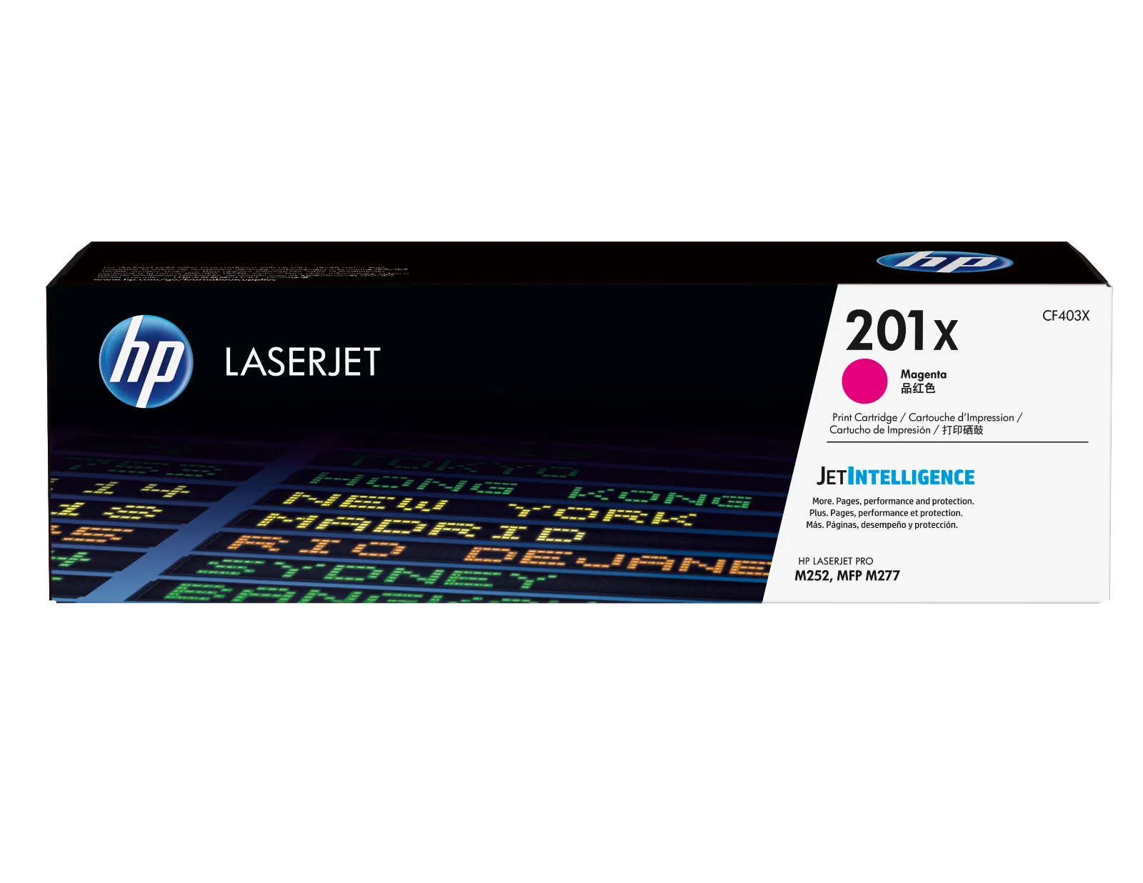 HP 201X High Yield Magenta Original LaserJet Toner Cartridge, front view