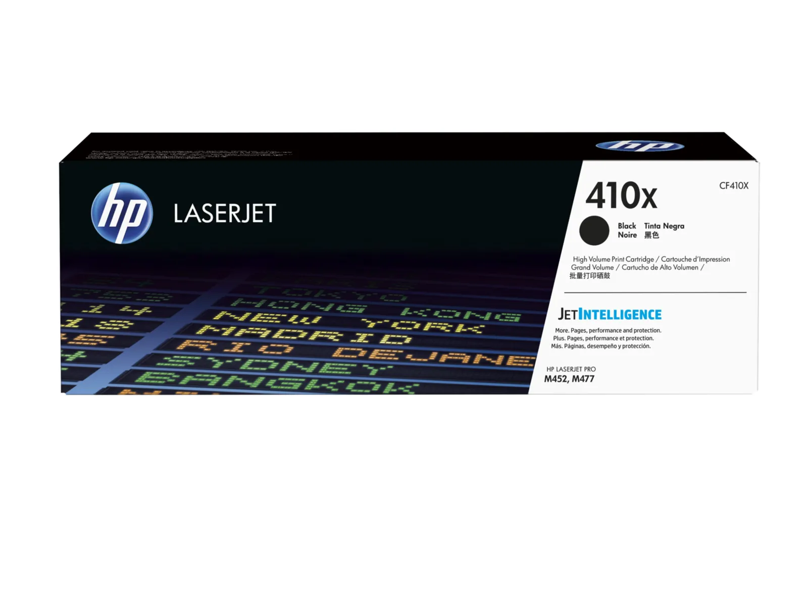 HP 410X High Yield Black Original LaserJet Toner Cartridge, front view
