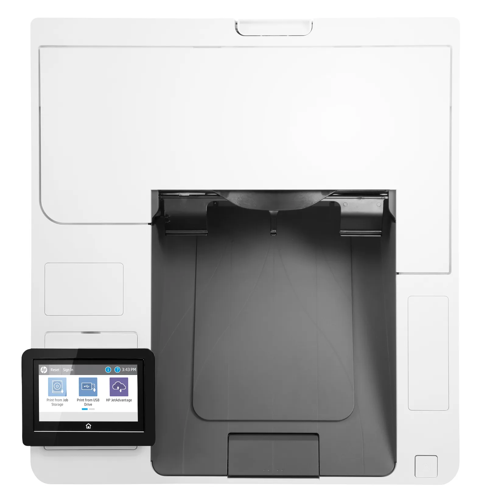 HP LaserJet Enterprise M611dn, top view