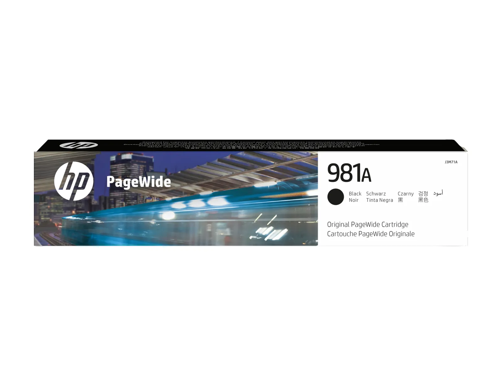 HP 981A Black Original PageWide Cartridge, front view