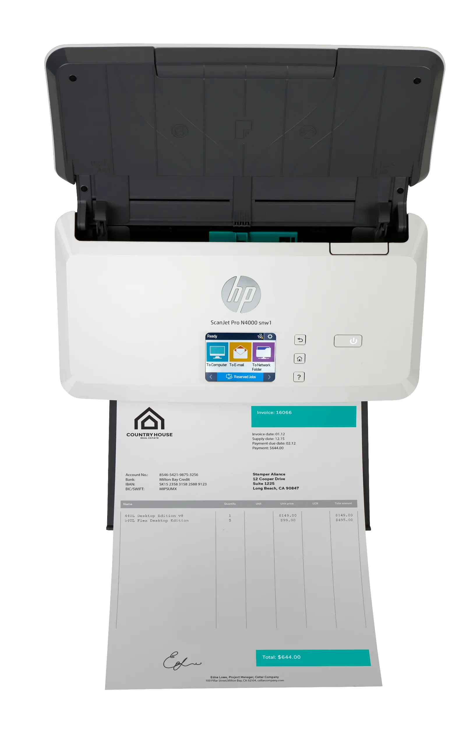 HP ScanJet Pro N4000 snw1